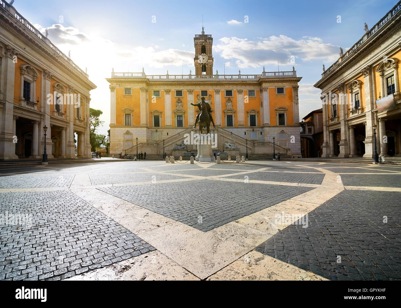 Piazza del Campidoglio am Kapitol, Rom, Italien Stockfoto