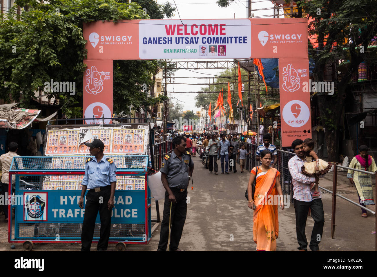 Corporate Sponsor-religiöse Festival-Indien Stockfoto