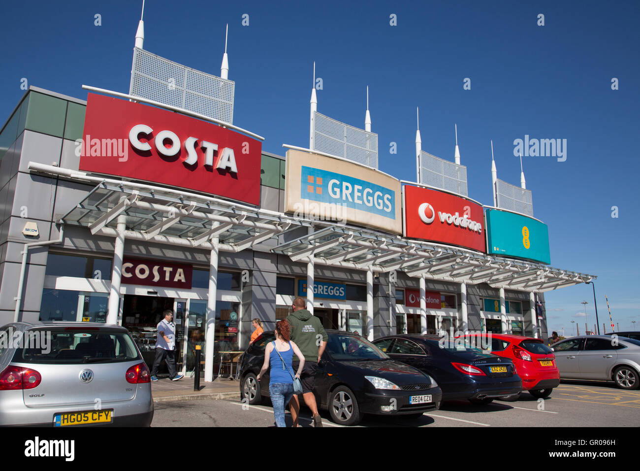 Parkgate shopping Stadion weg Rotherham Stockfoto