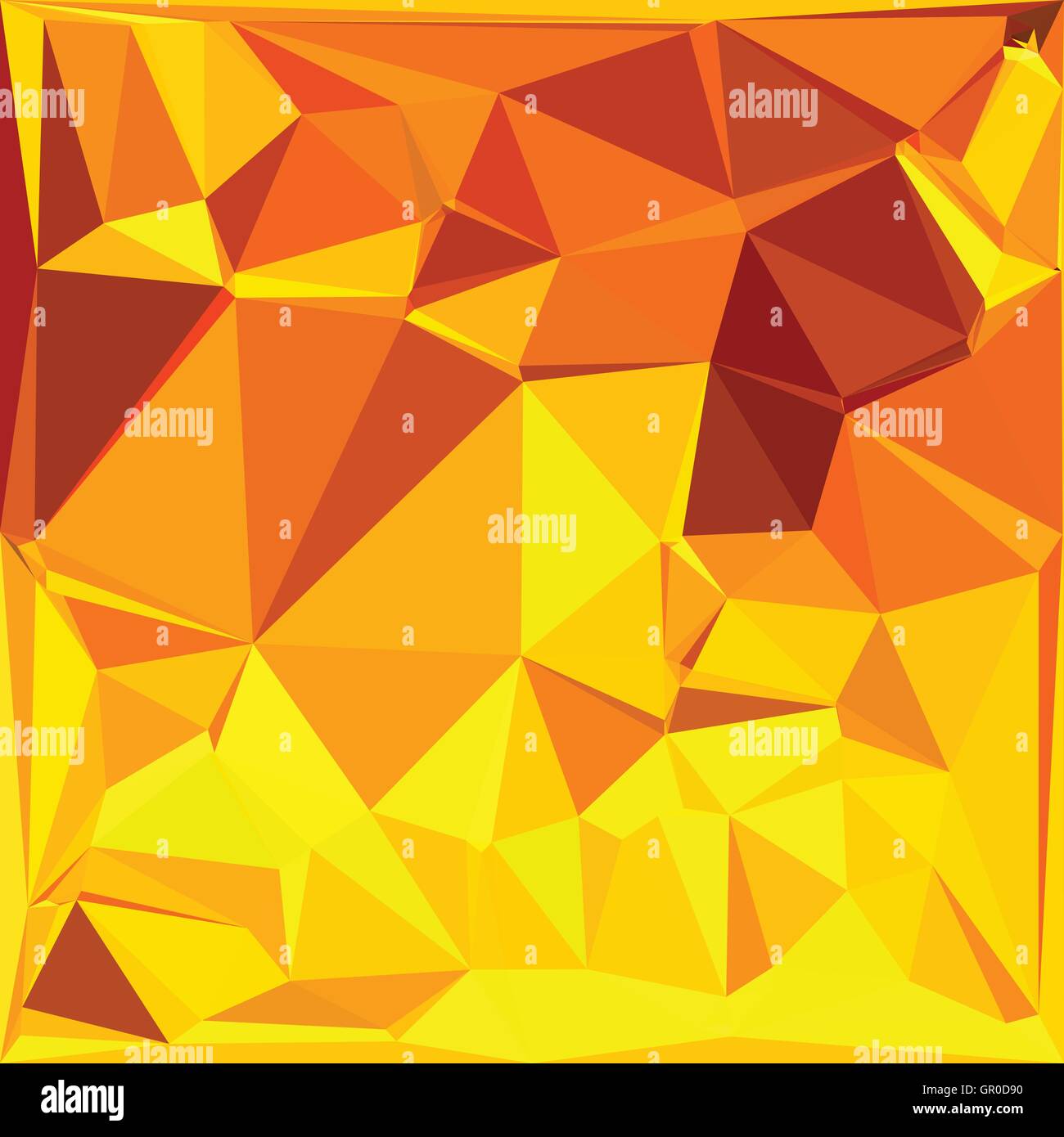 Niedrige Polygon Stil Darstellung eines abstrakten geometrischen Hintergrund gold gelbe Banane. Stock Vektor