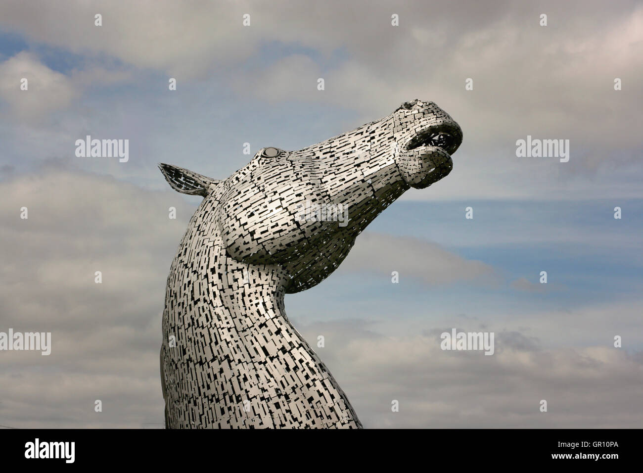 Die Kelpies Skulptur in Falkirk, Schottland Stockfoto