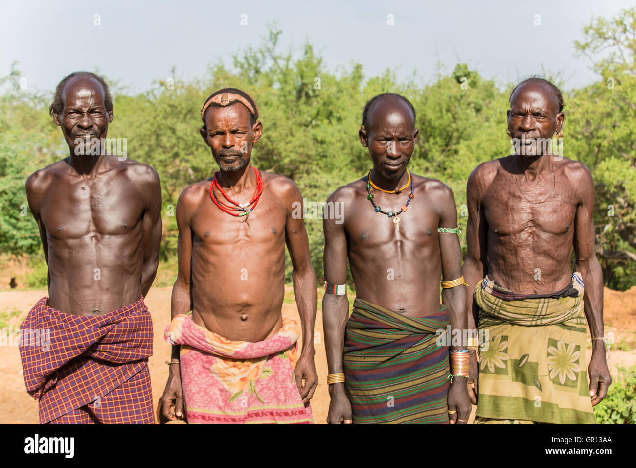 Porträt von Hamer Stamm, Turmi, Omo-Tal - Äthiopien Stockfoto