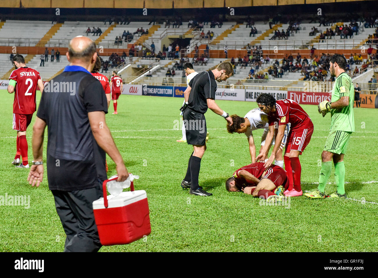 Seremban Malaysia 6 September 2016 Osama Omari Syriens Auf Dem Spielplatz Wahrend Der 2018 Fifa World Cup Qualifikation Fussballspiel Zwischen Sudkorea Und Syrien Am Tuanku Abdul Rahman Stadion In Seremban Am 6