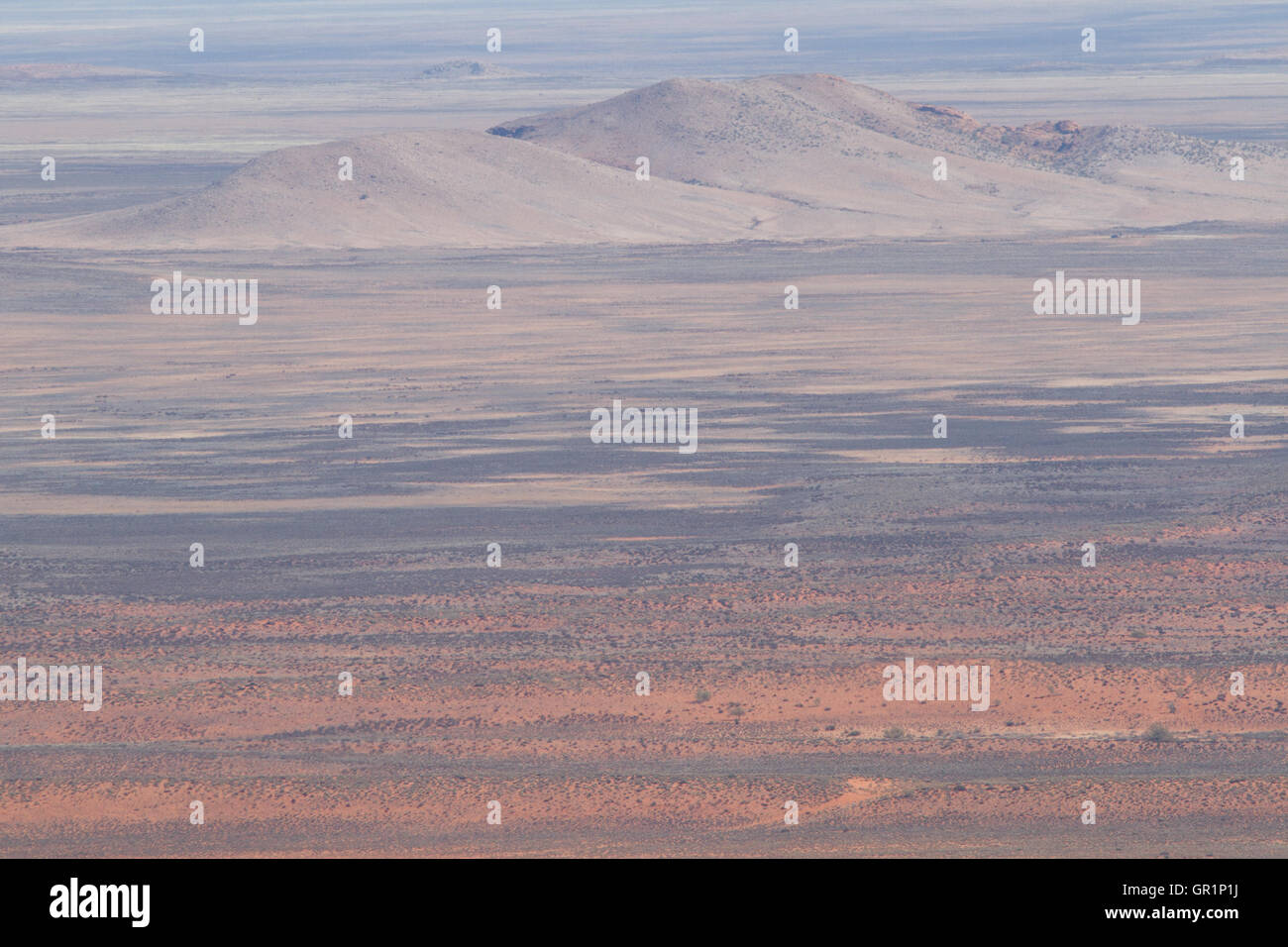 Namaqualand: wüst Karoo Wüste Landschaft in der Nähe von aggeneys vom Schwarzen Berg Bergbau, Südafrika Stockfoto