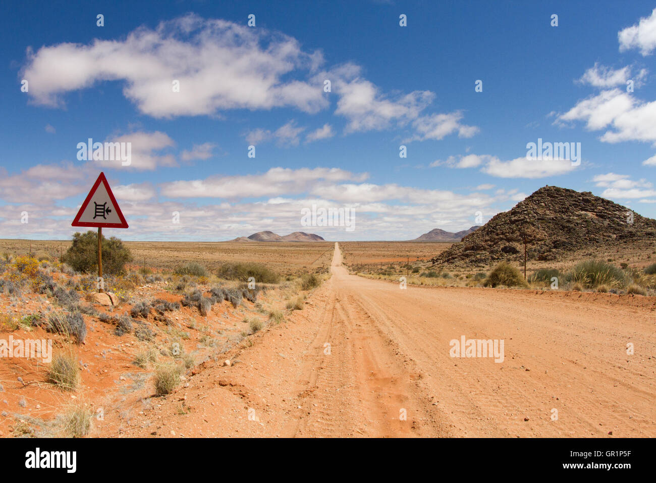 Namaqualand unterwegs. Karoo Wüste Landschaft in der Nähe von Aggeneys, Südafrika Stockfoto