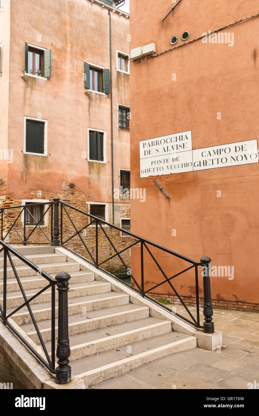 Cannaregio Bezirk, jüdischen Ghetto, Venedig, Italien, Europa Stockfoto