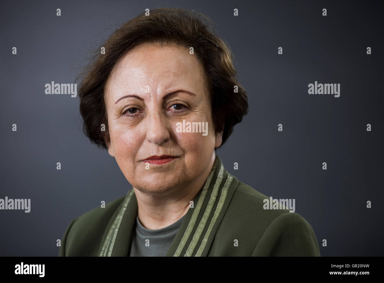 Iranische Anwältin und Menschenrechtsaktivistin Shirin Ebadi. Stockfoto