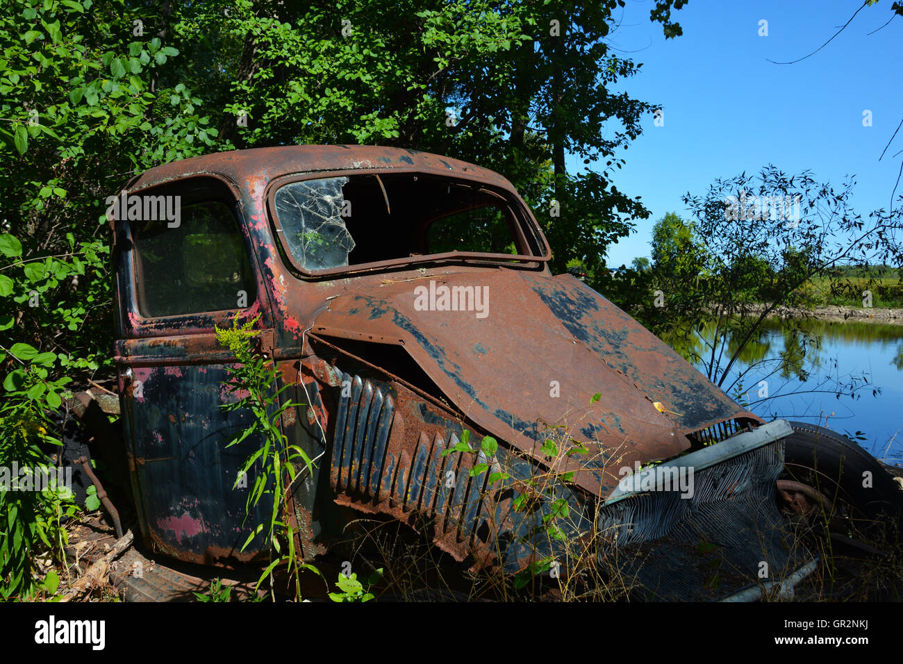 Alten verrosteten Lkw Stockfoto