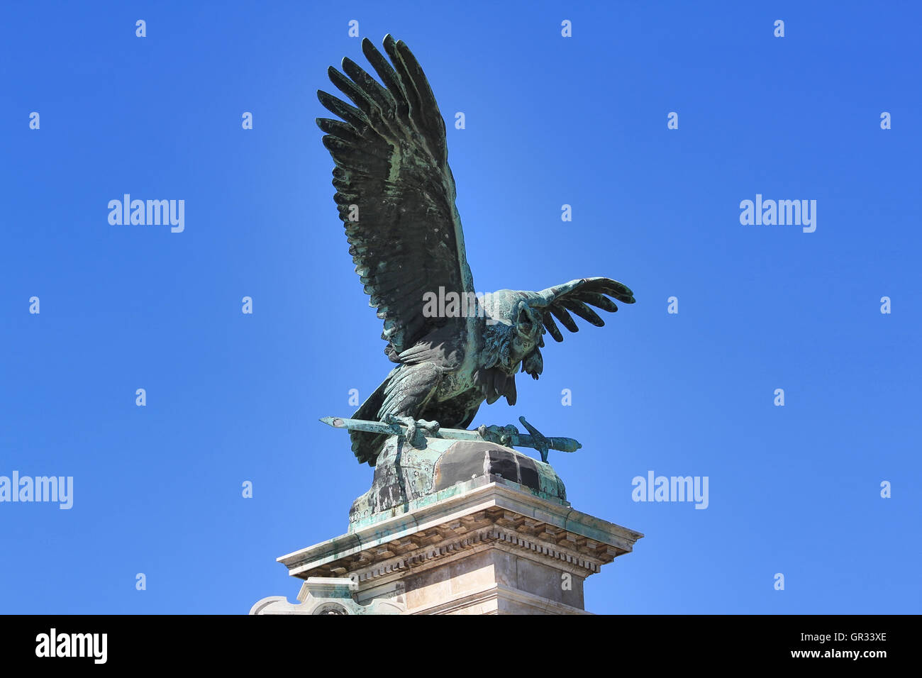 Budapest Raven Skulptur Stockfoto