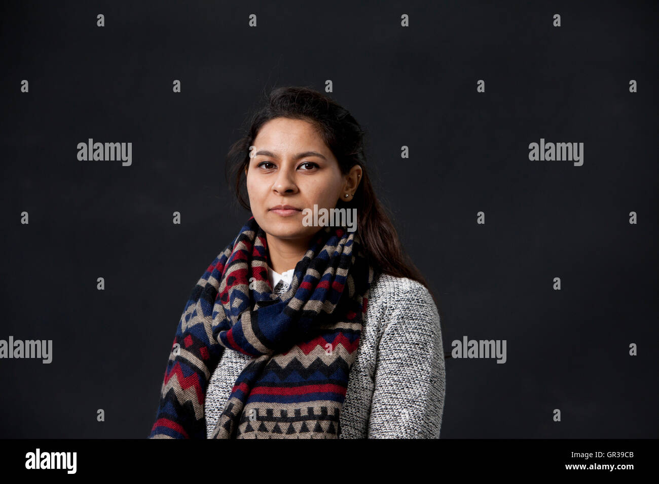 Mehreen Fatima, der pakistanische Künstler und Illustrator, auf dem Edinburgh International Book Festival. Edinburgh, Schottland. 21. August 2016 Stockfoto