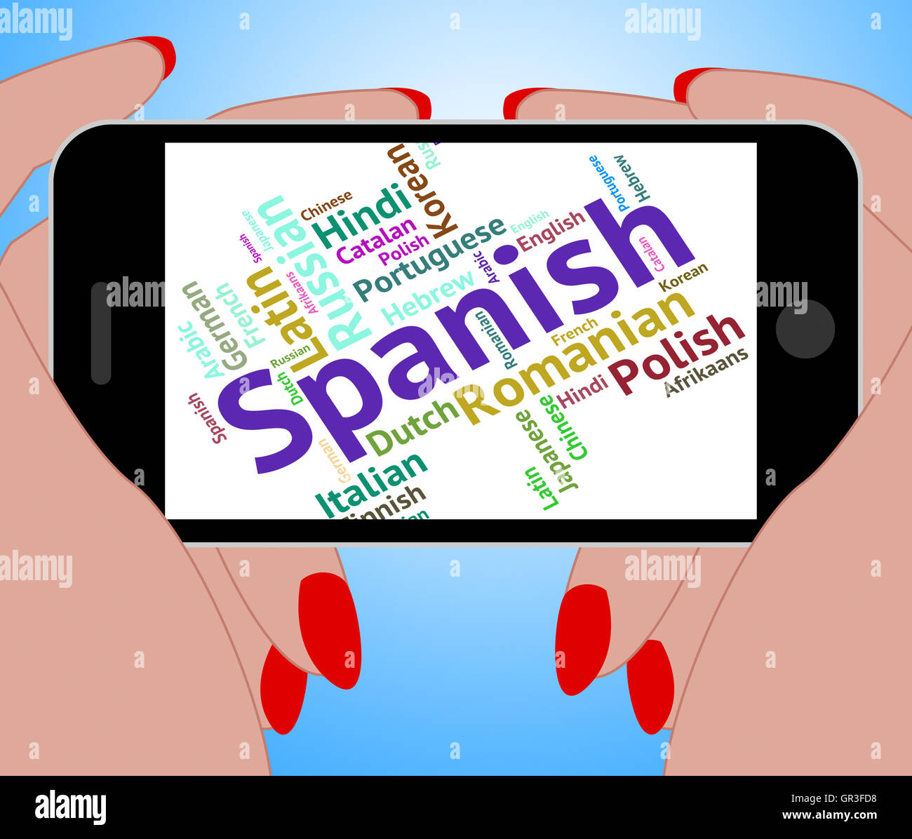 Bedeutung der spanischen Sprache Wörter, Sprache und Wortschatz Stockfotografie Alamy