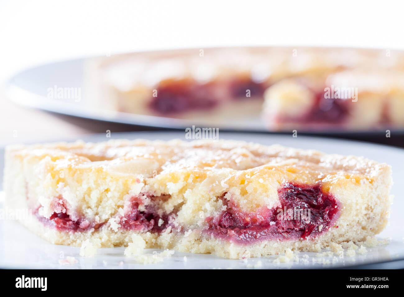 Kirsche Bakewell Tart Stockfoto