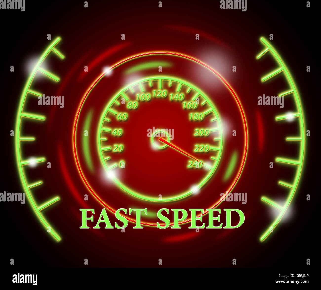 Schnelle Geschwindigkeit Sinn Net Kilometerzähler und messen Stockfoto