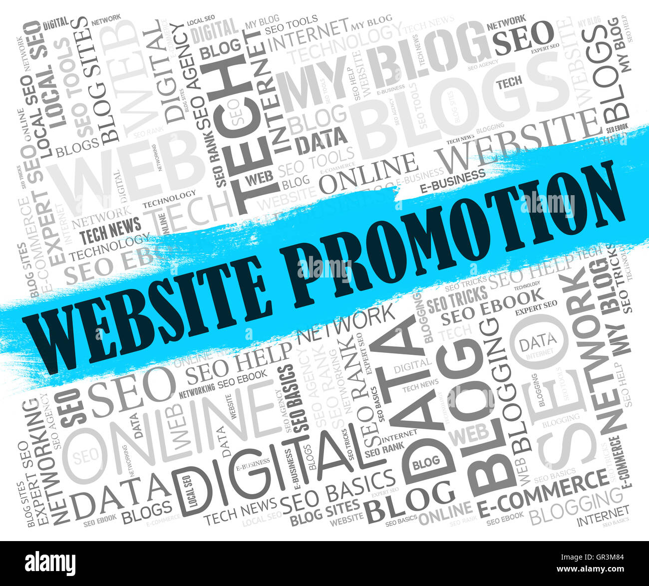 Website Promotion Bedeutung Www Closeout und Online Stockfoto