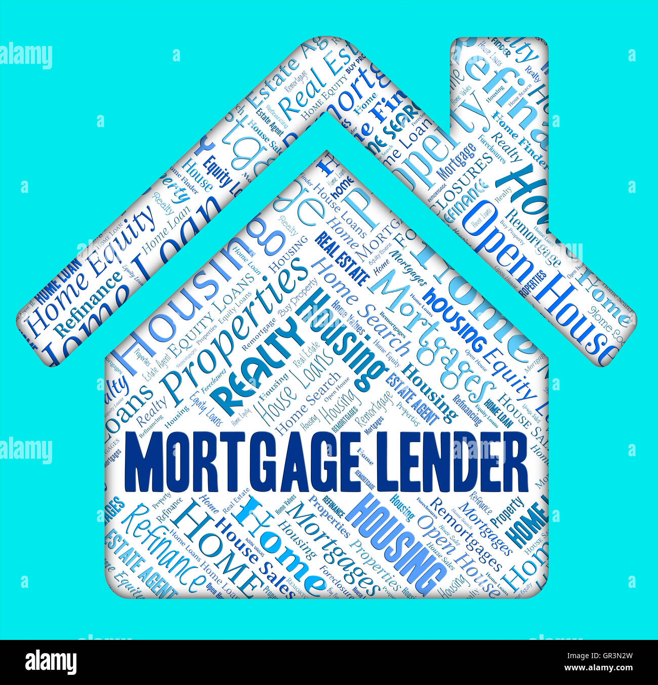 Mortgage Lender Bedeutung Immobilien und Grundstücke Stockfoto
