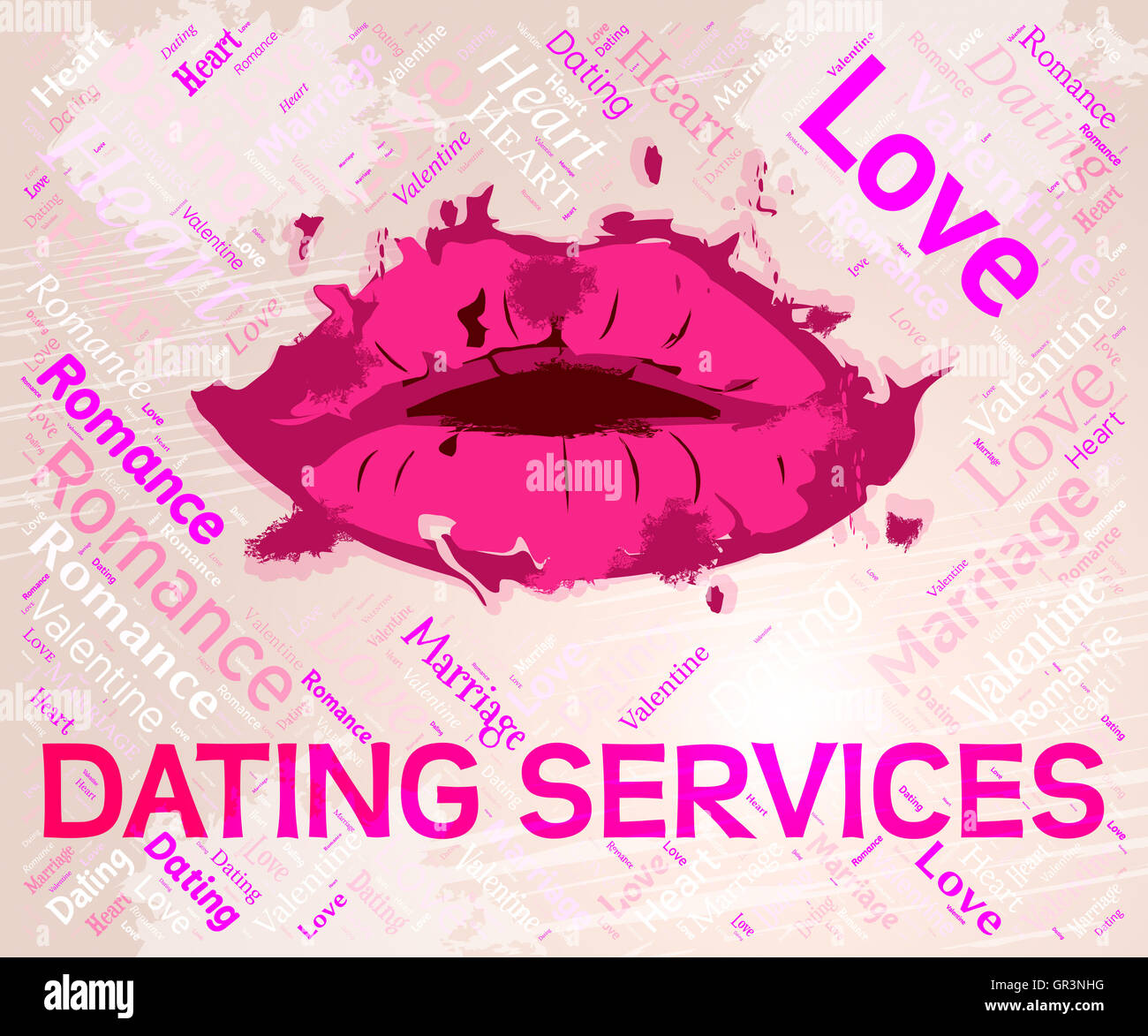 Dating Services Bedeutung Website Internet und Netzwerk Stockfoto