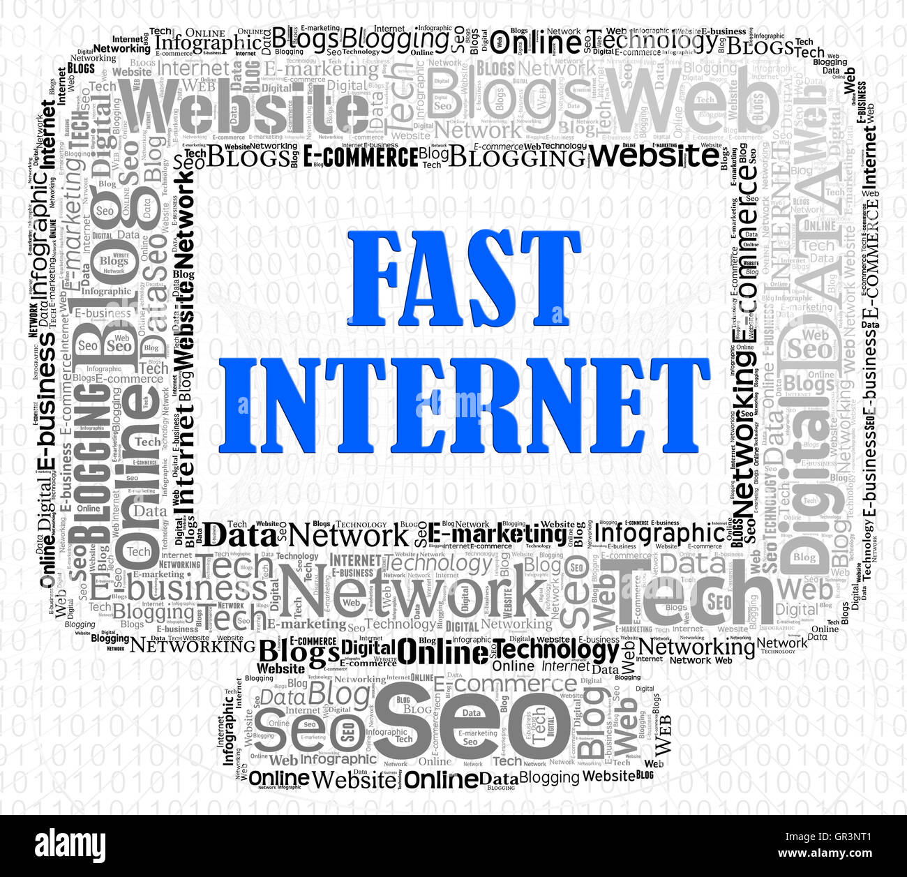 Schnelles Internet für Web Site und Netzwerk Stockfoto