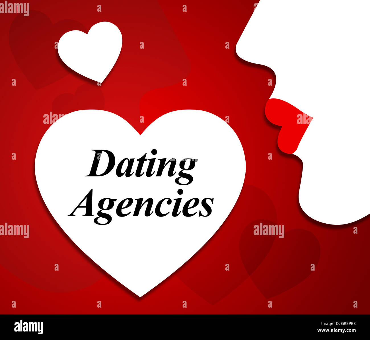 Dating-Agenturen Angabe Romantik Net und Agent Stockfoto
