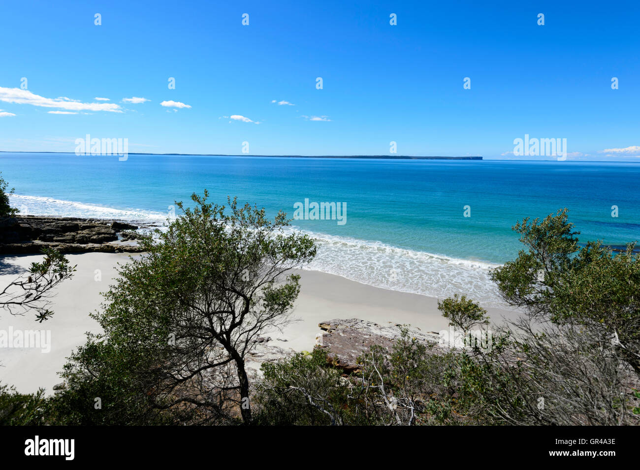 Malerischer Blick auf Nelson Strand in der malerischen Jervis Bay, New South Wales, NSW, Australien Stockfoto