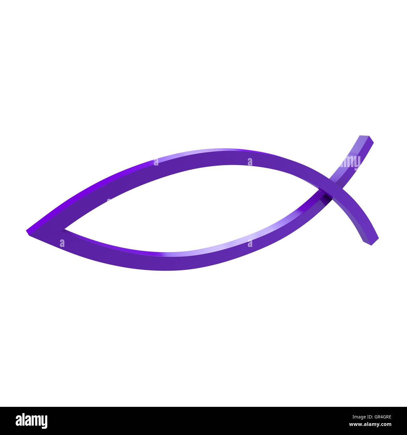 Protestantische Fisch violett Stockfoto