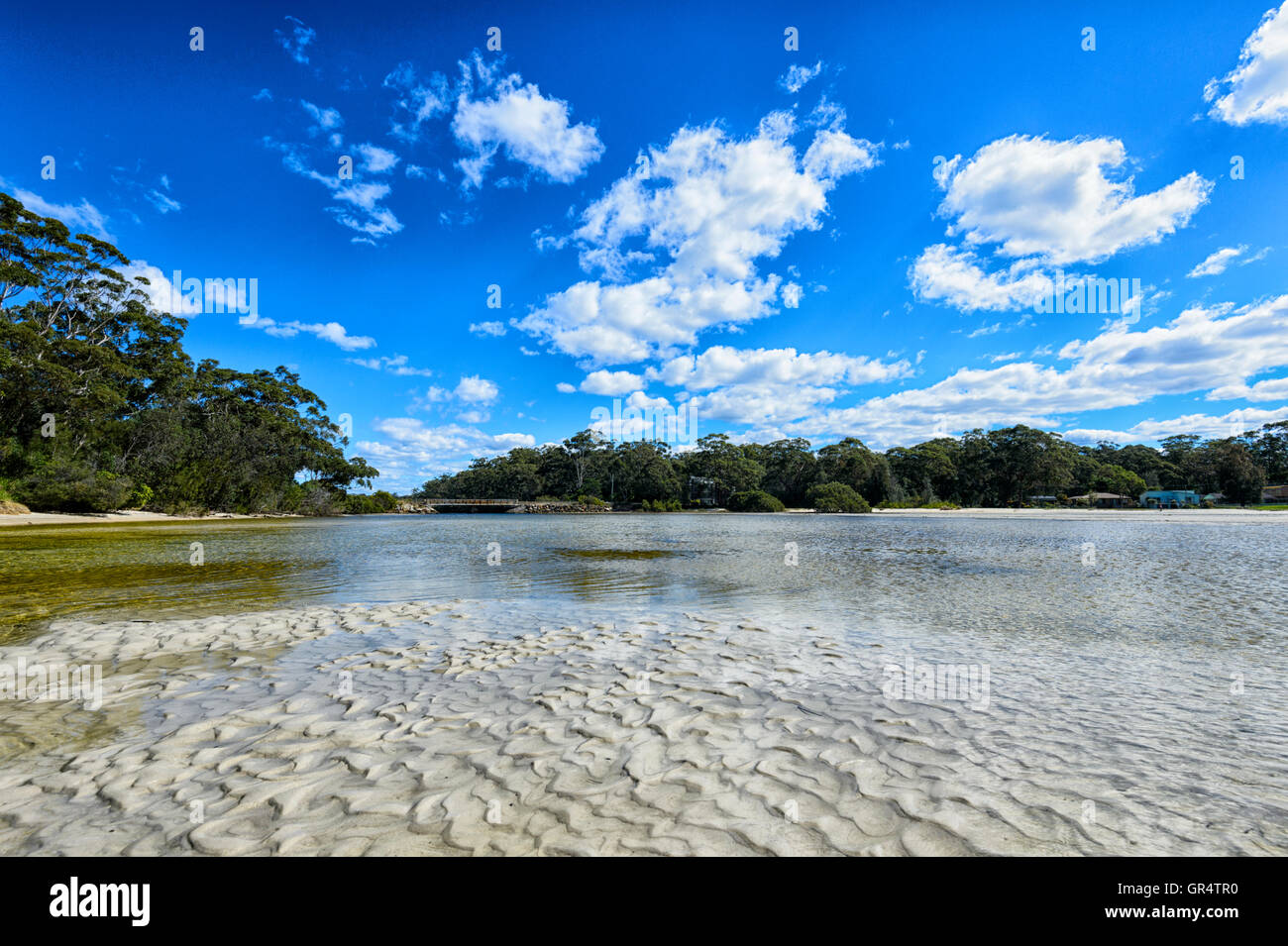 Sand Muster an Moona Moona Creek, Jervis Bay, New South Wales, NSW, Australien Stockfoto