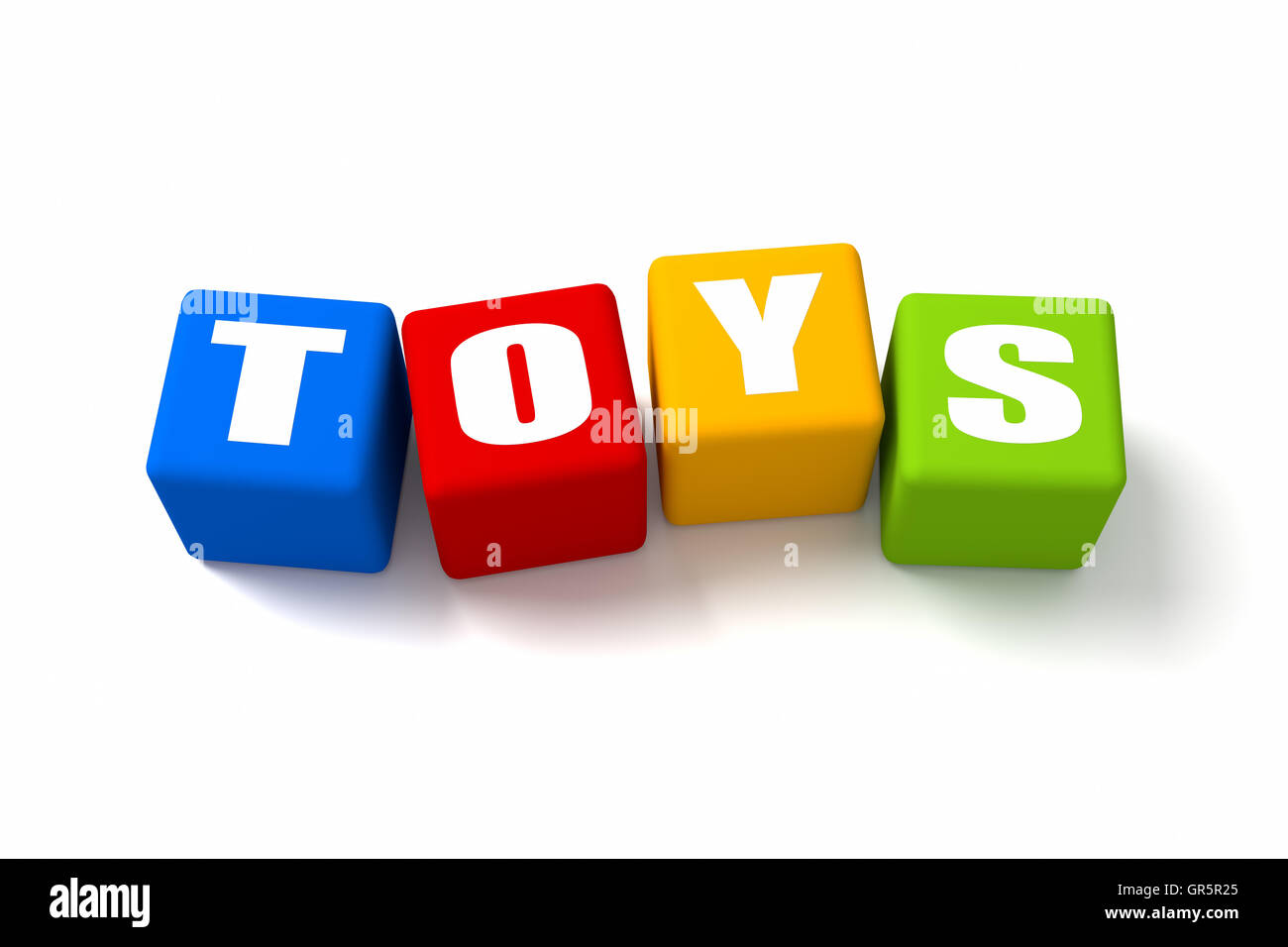 Farbige Spielzeug Würfel Stockfoto