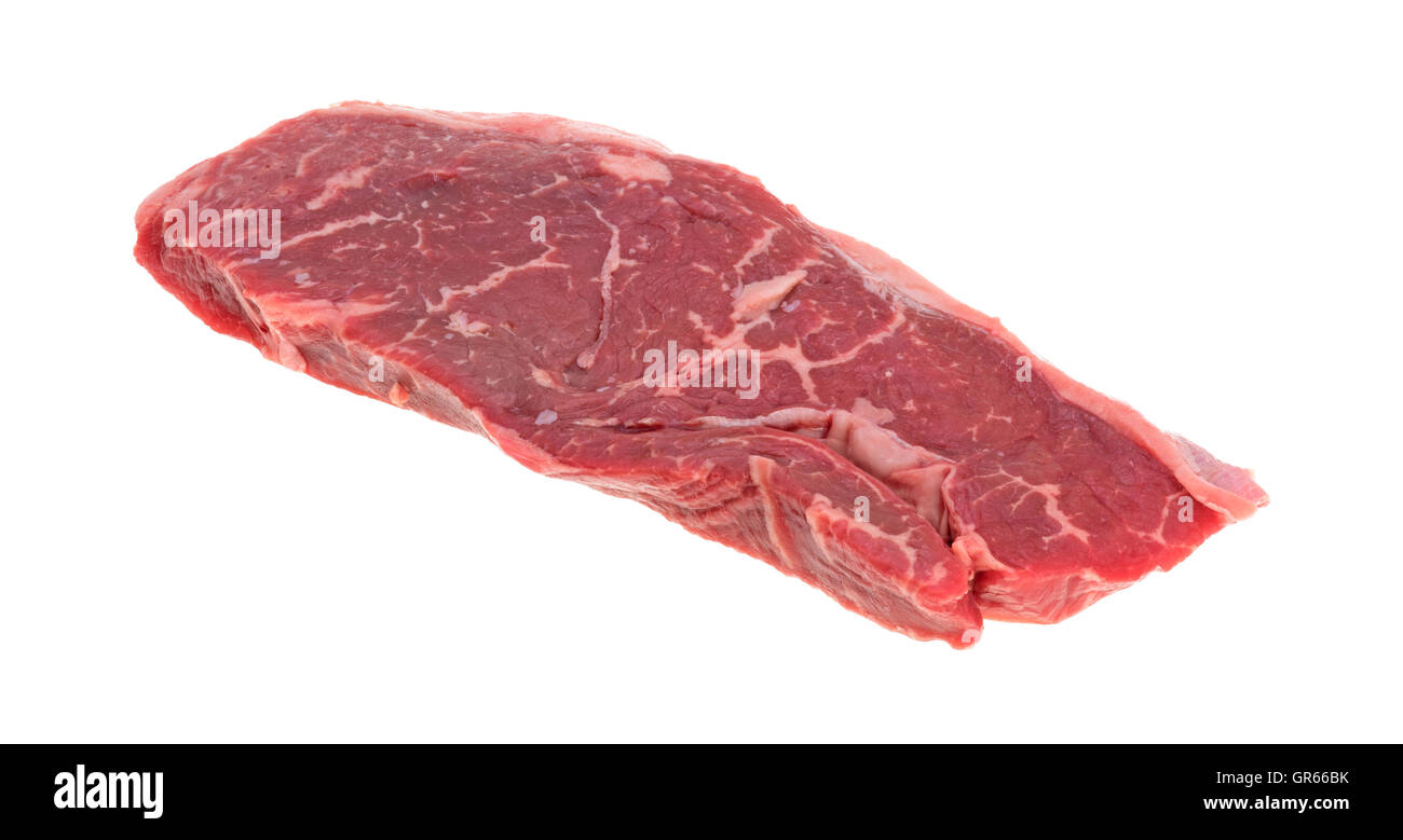 Eine natürliche verkürzen Rumpsteak auf einem weißen Hintergrund. Stockfoto