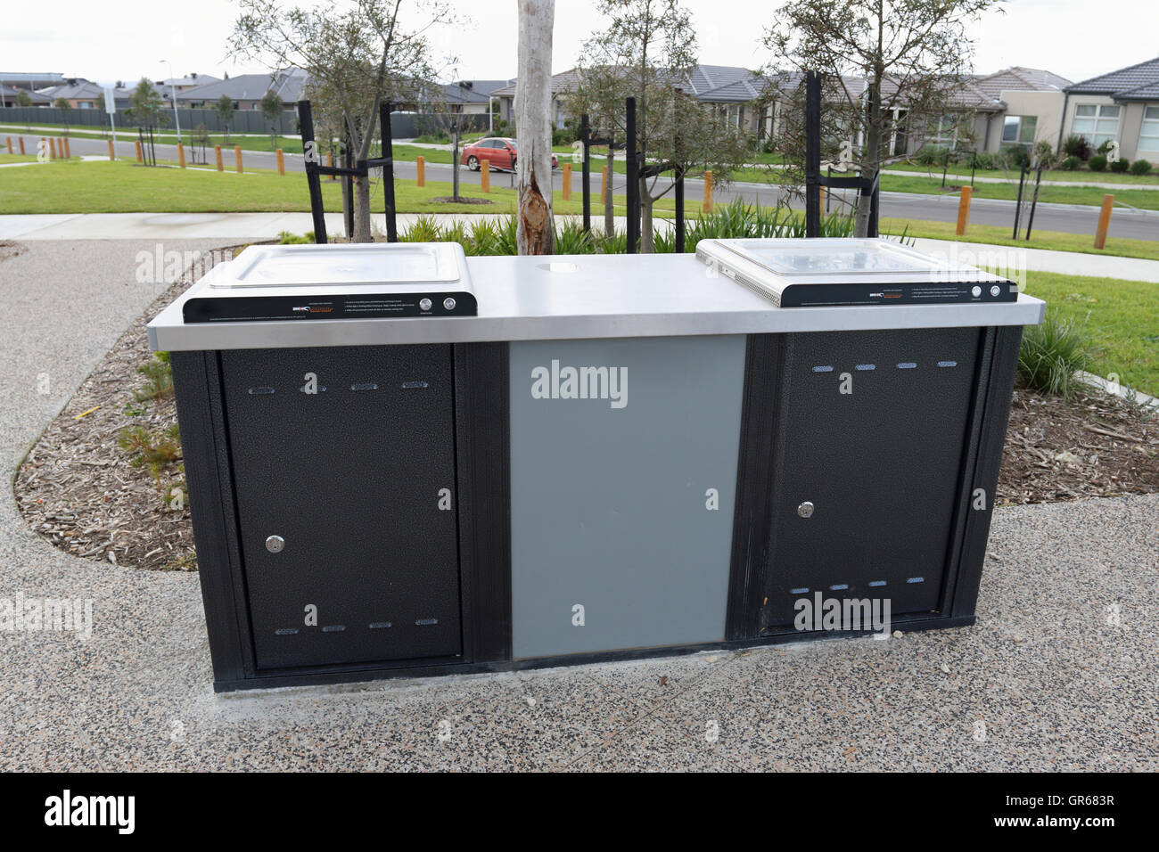Öffentlicher Park Grill Brenner Stockfoto