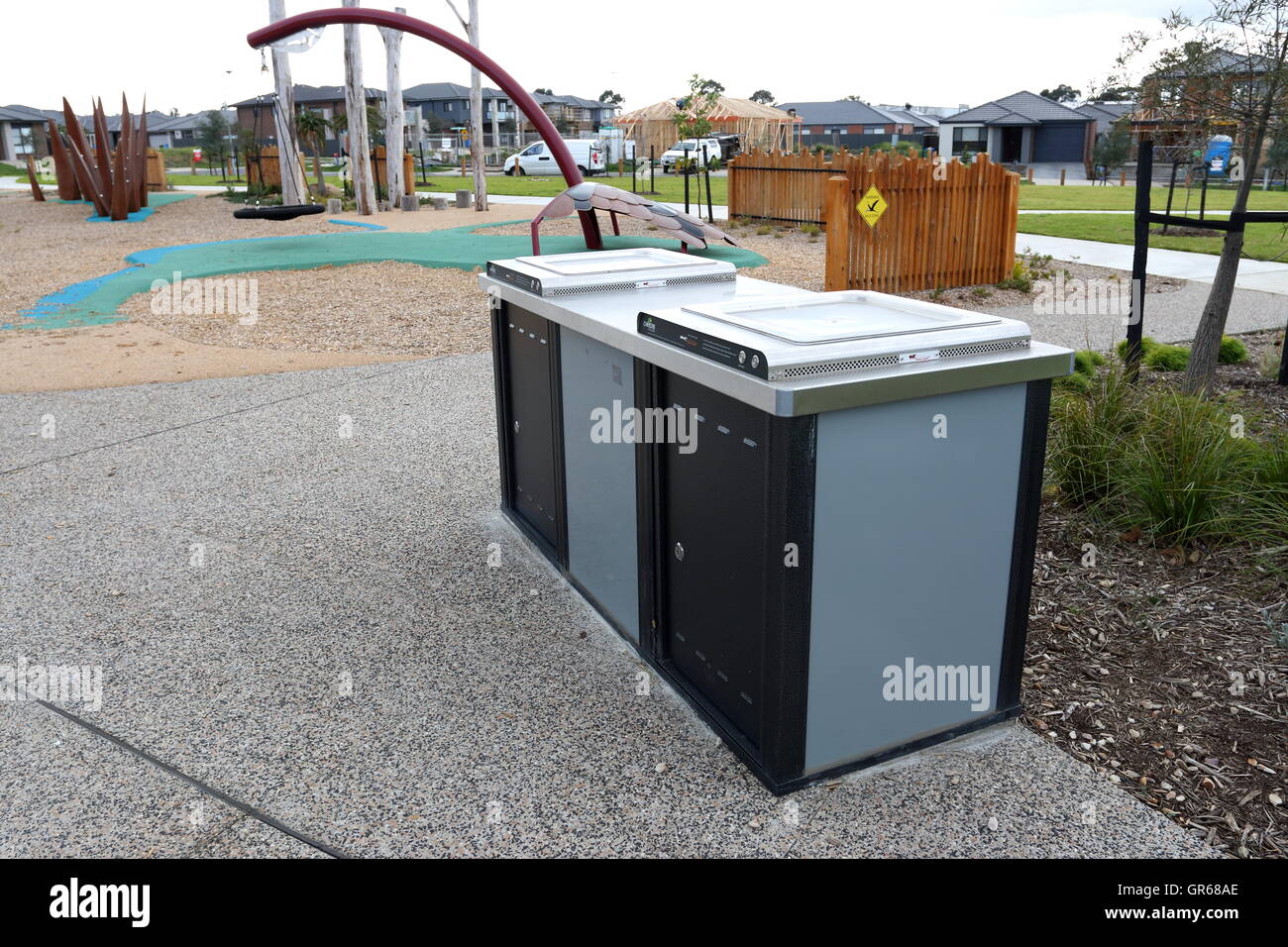 Öffentlicher Park Grill Brenner Stockfoto