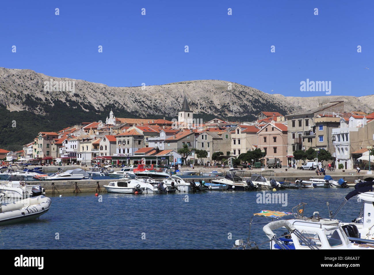 Baska, Insel Krk, Kroatien, Europa Stockfoto