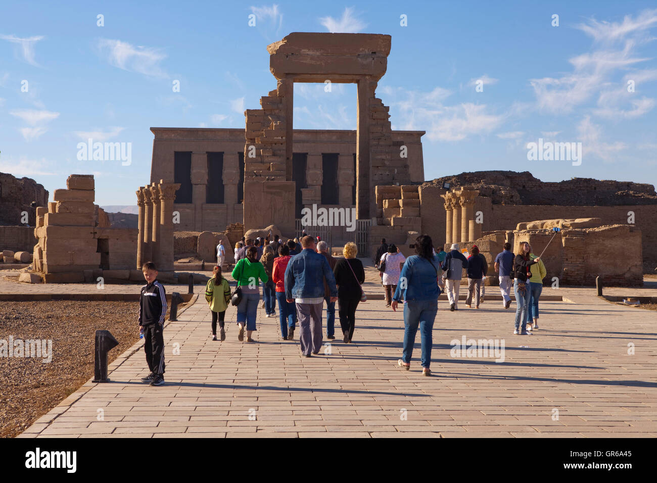 Ägyptischer Tempel, Dendera, Luxor, Oberägypten, Ägypten Stockfoto