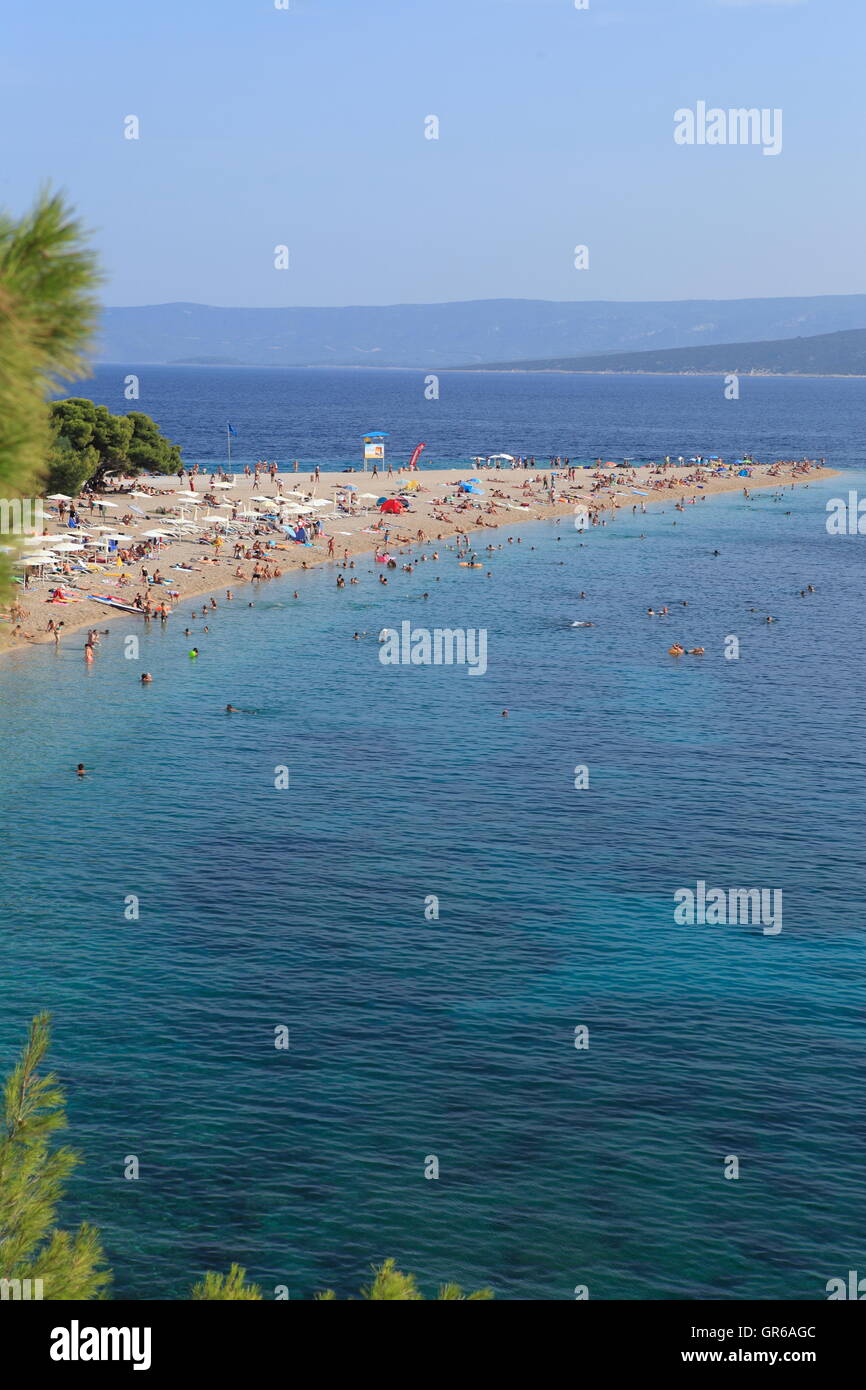 Strand, Golden Horn, Bol, Insel Brac, Dalmatien, Kroatien, Europa Stockfoto