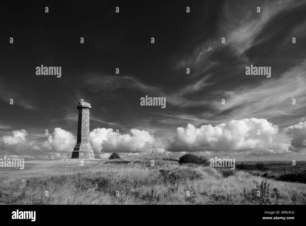 Das Hardy-Denkmal am schwarzer unten nahe dem Dorf Portesham in Dorset, in Erinnerung an Vizeadmiral Sir Thomas Masterman Hardy, Stockfoto