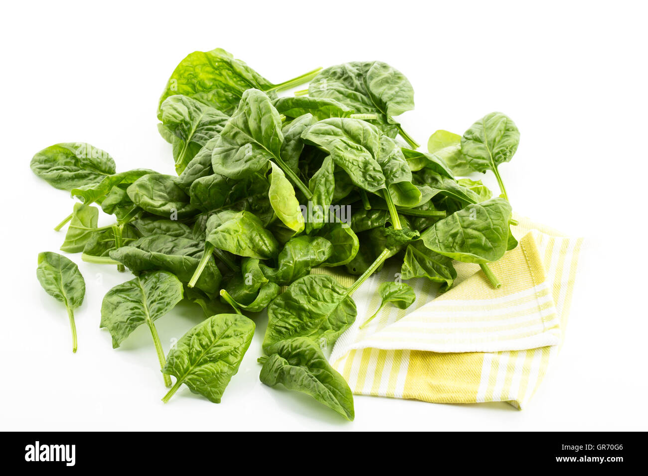 Frischem Blattspinat Stockfoto