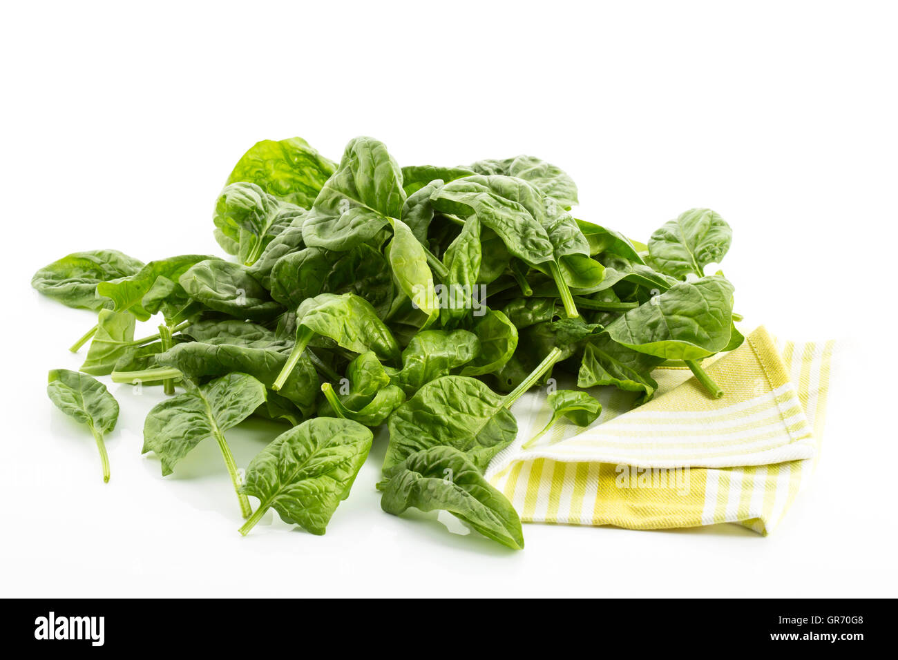 Frischem Blattspinat Stockfoto