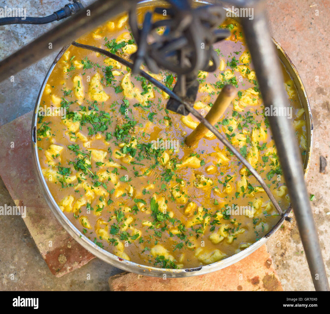 Cobanac-Eintopf, traditionellen kroatischen Gericht kochen Stockfoto