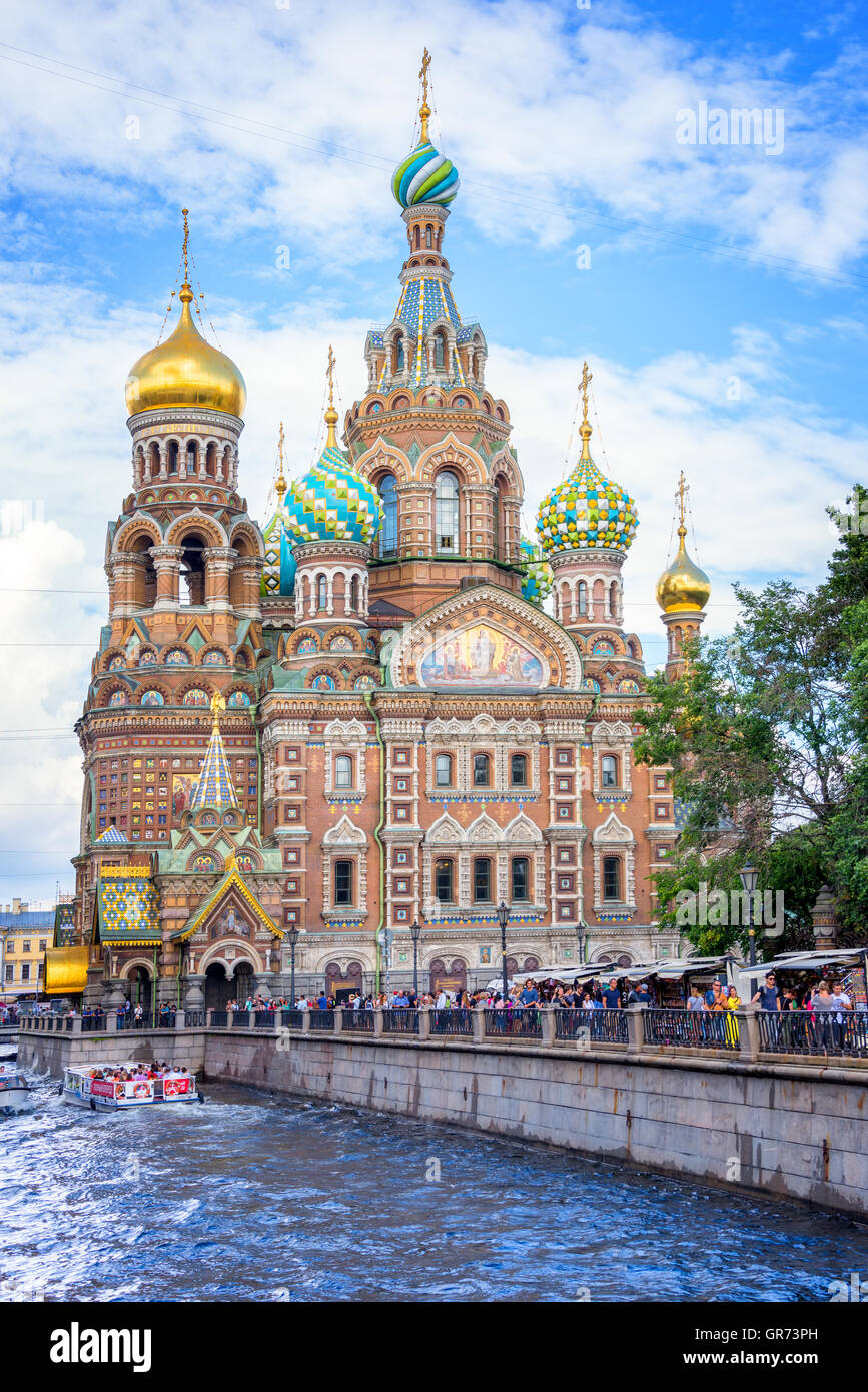 Kirche des Retters auf Blut, St. Petersburg Russland Stockfoto