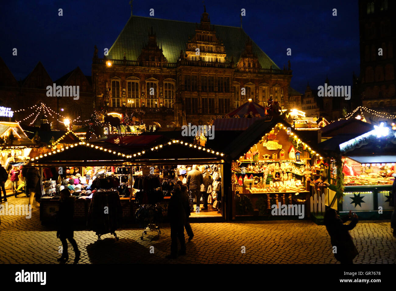 Weihnachtsmarkt In Bremen Stockfoto