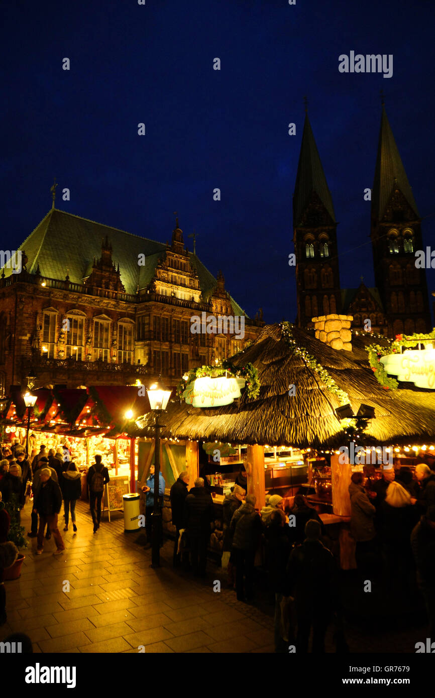 Weihnachtsmarkt In Bremen Stockfoto