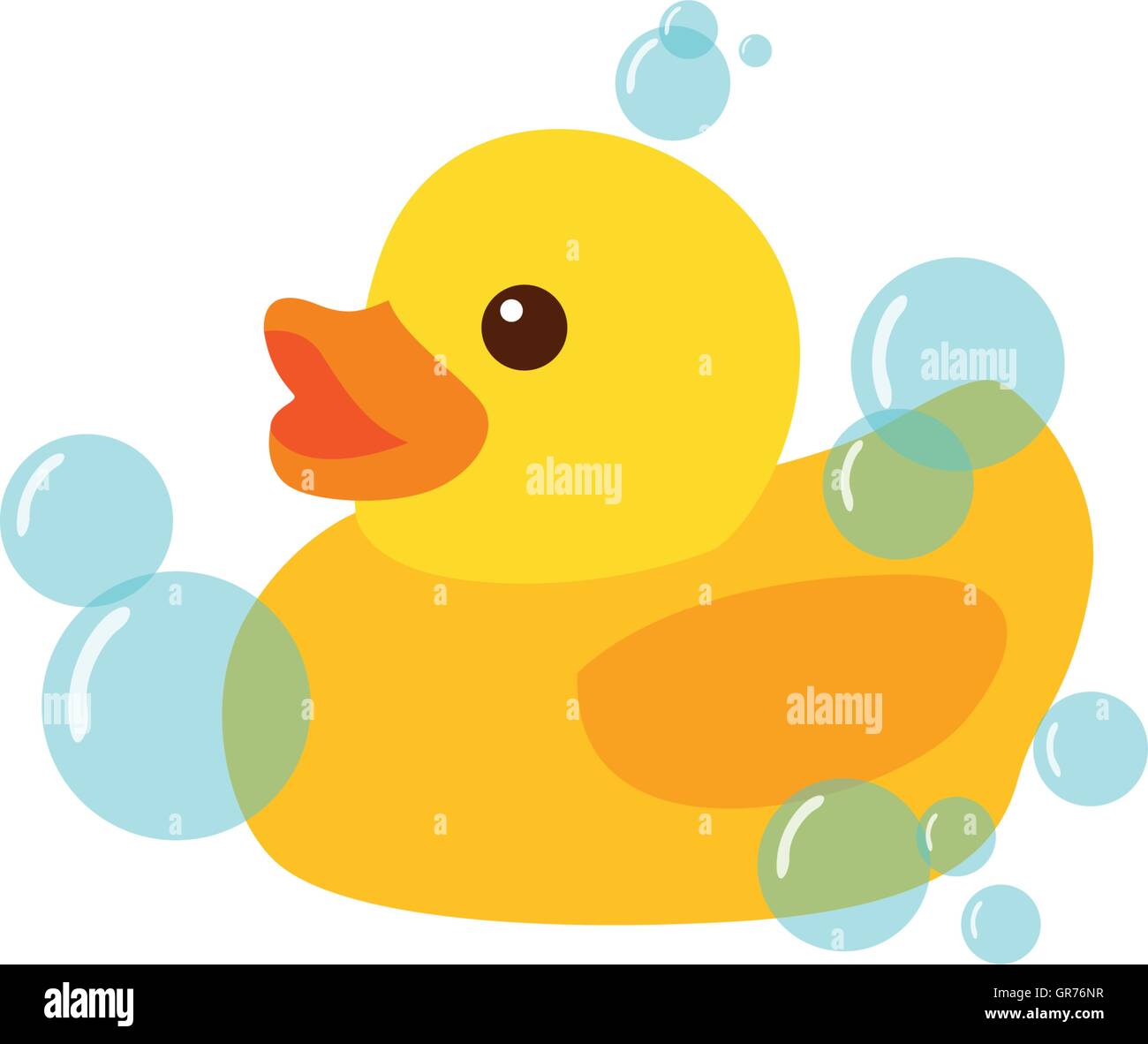 Gelbe Rubber Duck Symbol Vektor Illustration Clipart Stock Vektor