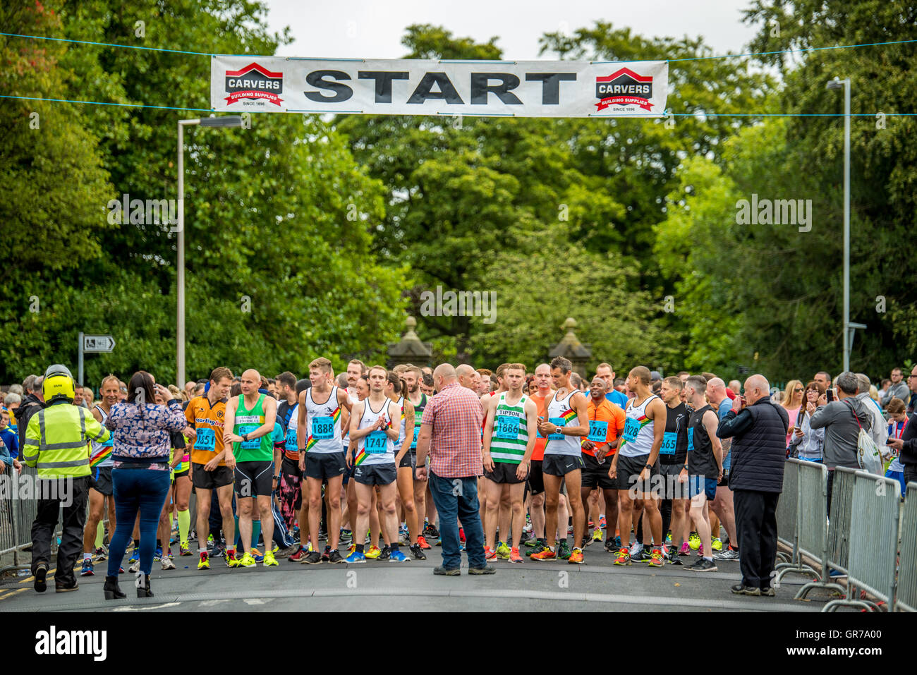 Ein Marathon-Startlinie Stockfoto