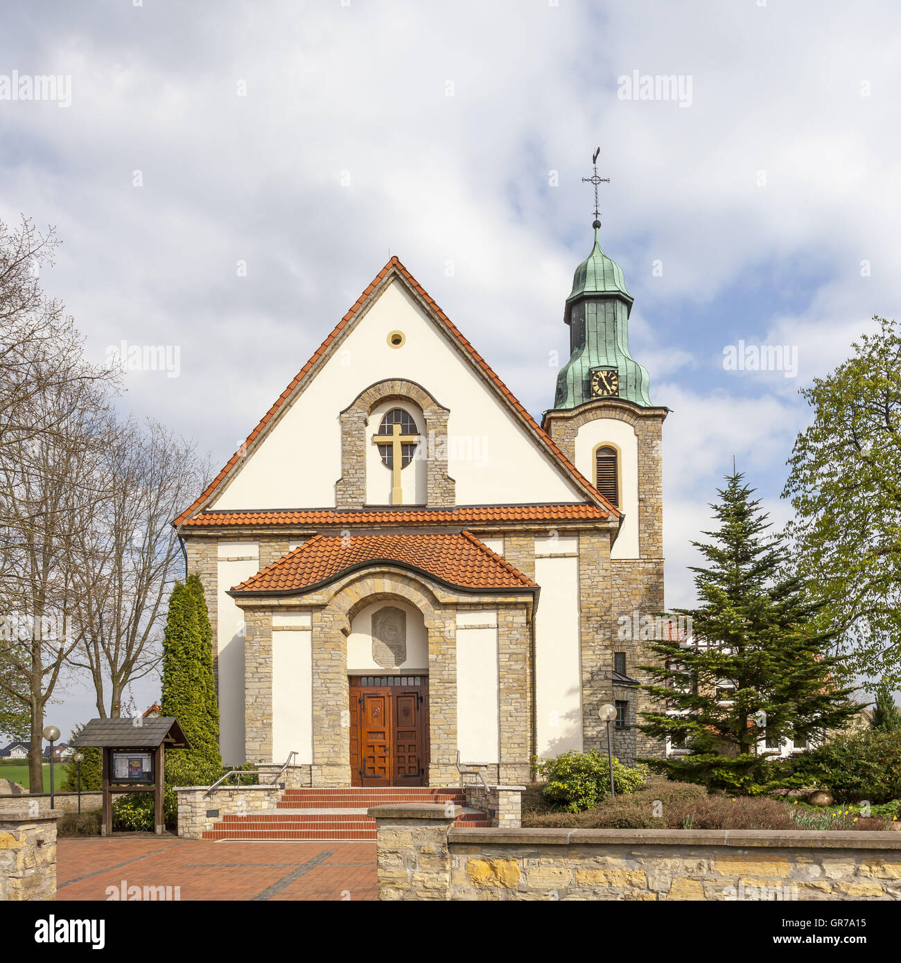 Römisch-katholische Kirche schmerzhafte Mutter In Belém-Icker, Osnabrück-Land, Niedersachsen, Deutschland Stockfoto