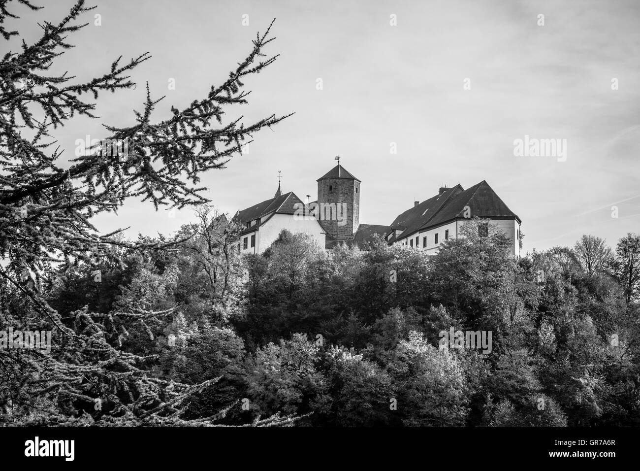 Bad Iburg, Schloss am Charlottensee, Osnabrück-Land, Niedersachsen, Deutschland Stockfoto