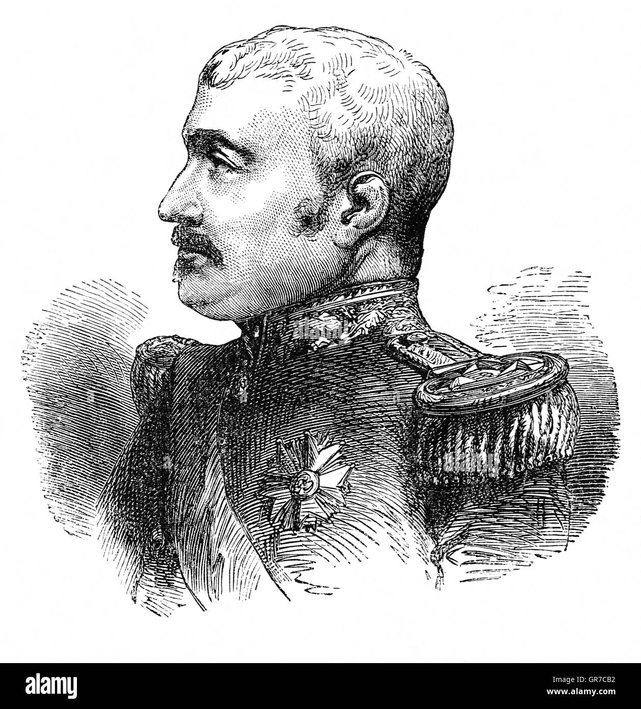 Aimable Jean Jacques Pélissier, 1. Duc de Malakoff (1794 –1864), war ein Marschall von Frankreich.   1855 wurde er Marschall Canrobert als Oberbefehlshaber der französischen Truppen vor der Belagerung von Sewastopol, einen Befehl von unerbittlichen Druck der Feind und unabänderliche Bestimmung zur Durchführung der Kampagne ohne Einmischung von Paris geprägt. Seine Beharrlichkeit wurde in der Erstürmung des Turms Malakoff endete die Belagerung von Sewastopol, Krönung der anglo-französischen Krimkrieg gegen Russland mit Sieg mit Erfolg gekrönt. Stockfoto