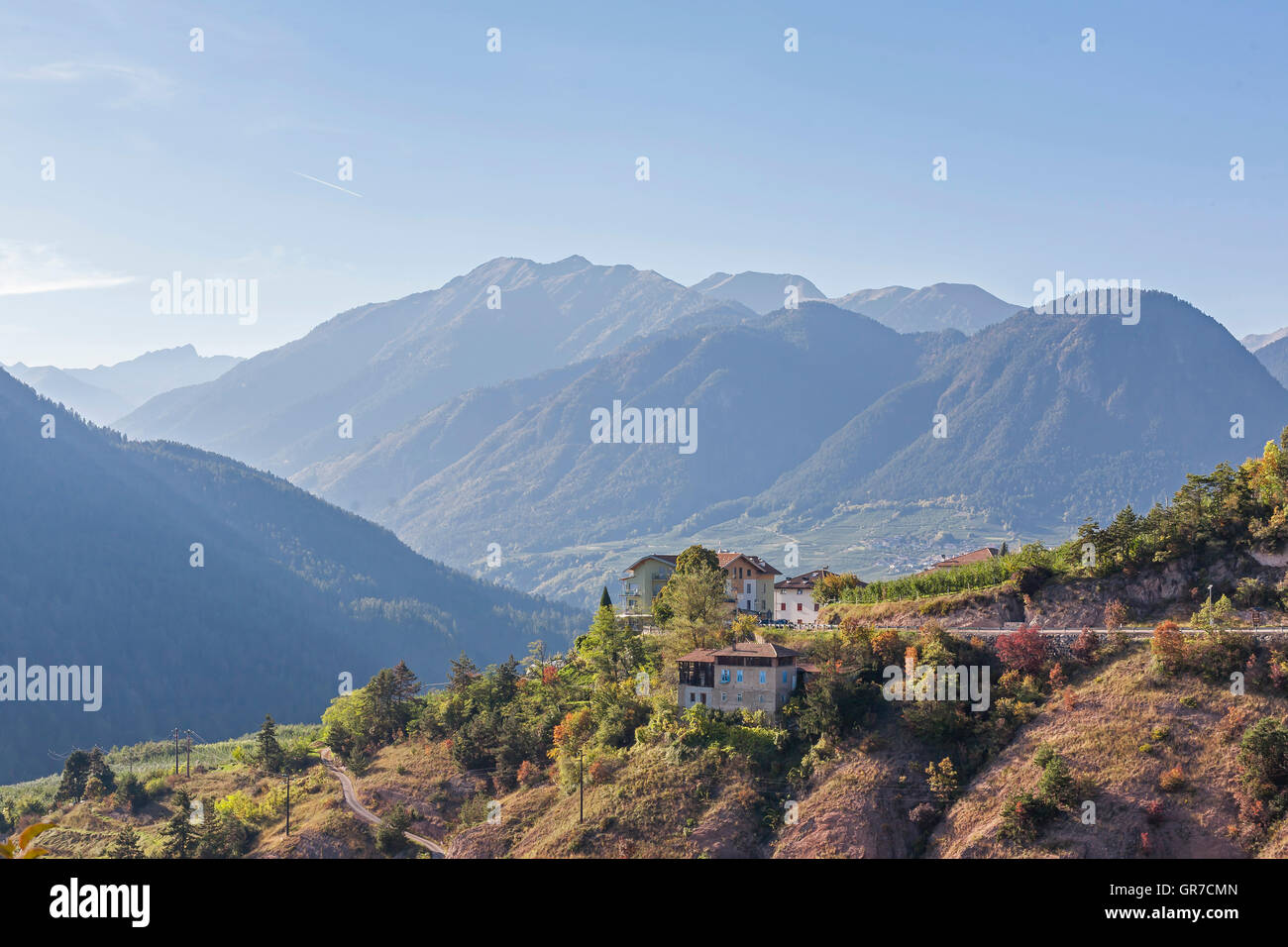 Im Nonn-Tal in der Nähe von Santa Giustina See Stockfoto