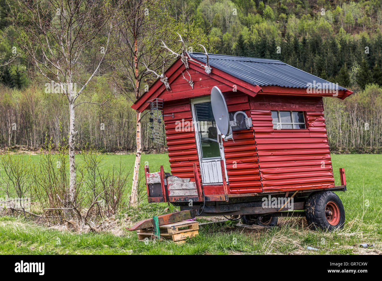 Norwegische Shepherd S Hütte technisch auf dem neuesten Stand Stockfoto