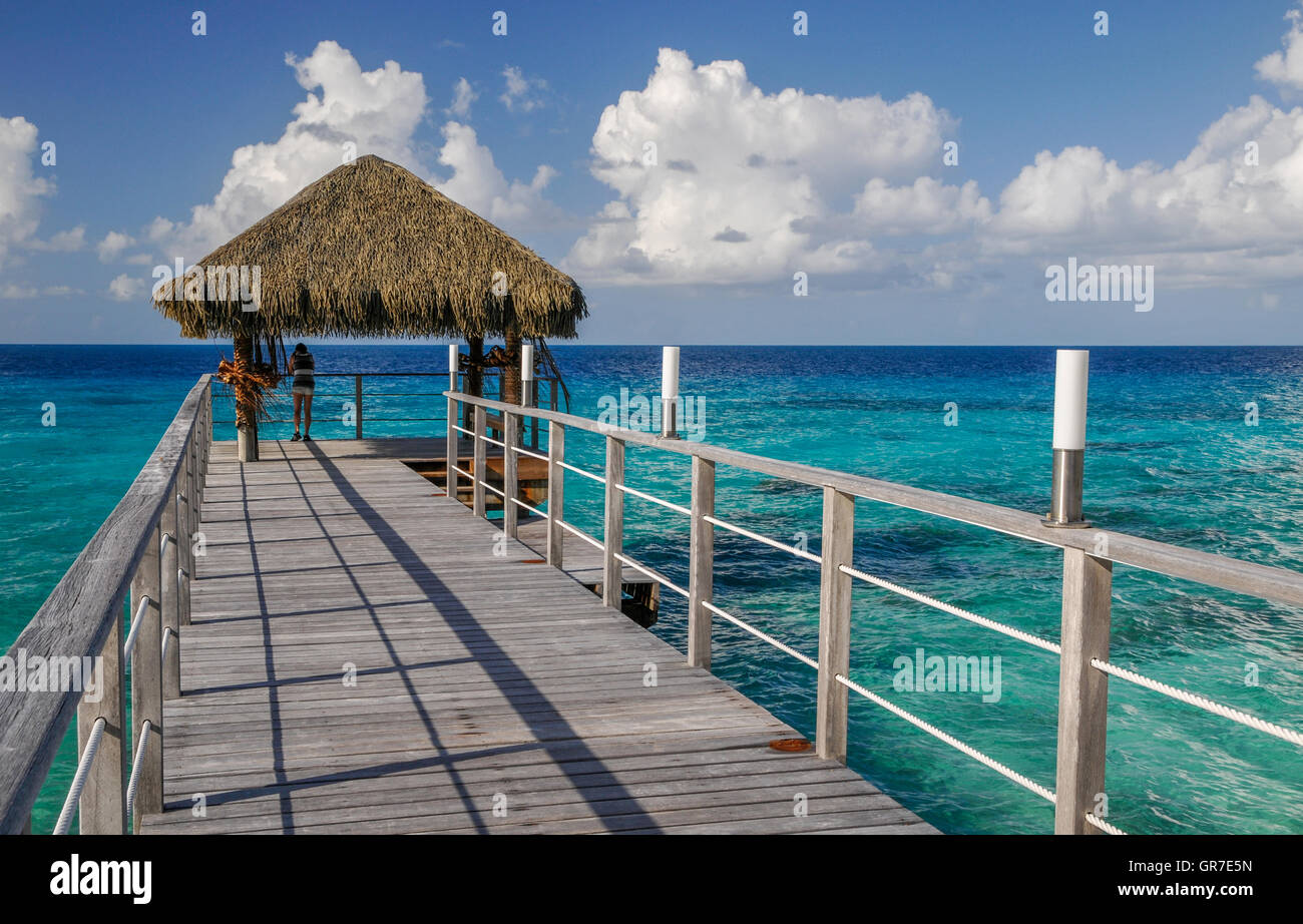 Brücke im Meer Stockfoto