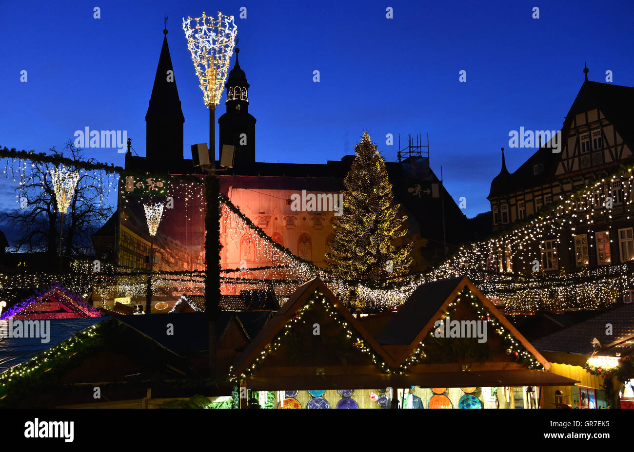 Weihnachtsmarkt in Goslar Stockfoto