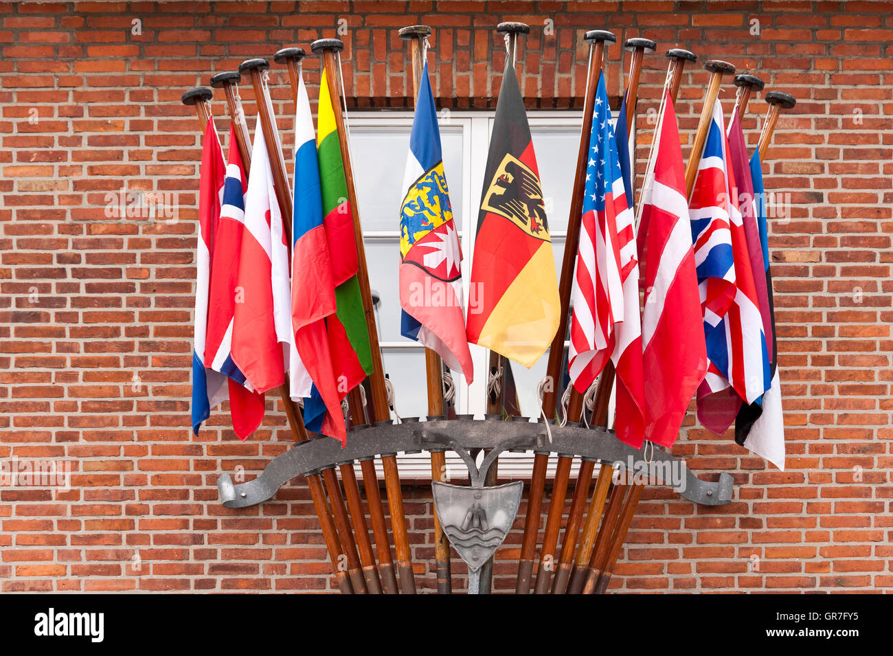 Internationale Fahnen Stockfoto