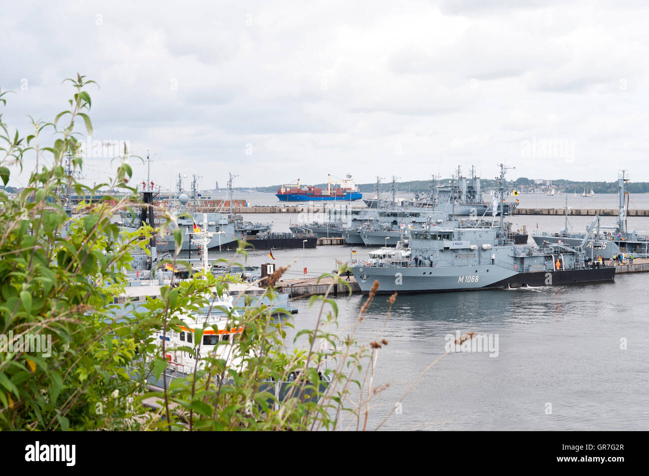 Militär-Hafen In Kiel, Deutschland Stockfoto